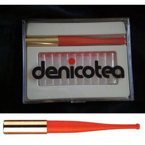 DENICOTEA Ejector type CIGARETTE HOLDER Lady Red + 10 filters - model No 20204