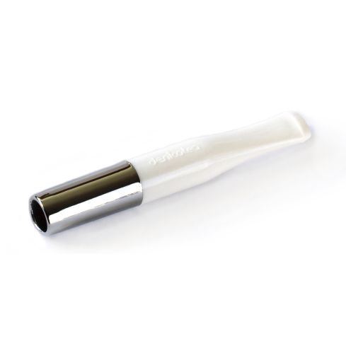Cigarette holder Denicotea White + Silver color