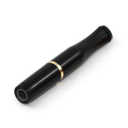 Denicotea Cigarette Holder 20229 Extra Slim with Golden color Ring + 10 filters