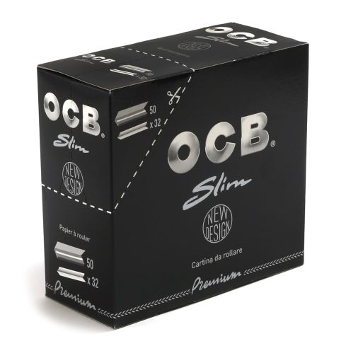 1 box OCB Slim King Size Rolling paper - 1600 papers