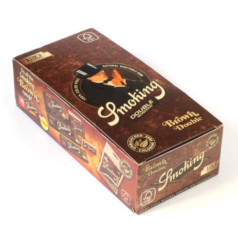 Smoking BROWN Double UNBLEACHED Rolling paper - 1 box = 3000 papers