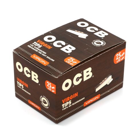 1 Box OCB Virgin Perforated Filter Tips 25 booklets x 50 Paper Filters