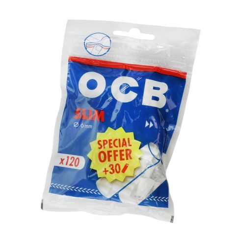 OCB Slim 6mm Cigarette Filter tips x 150 filters