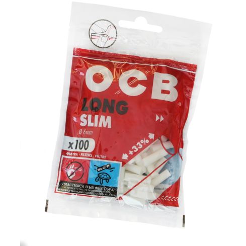 OCB Long SLIM Cigarette filter TIPS x 100 filters
