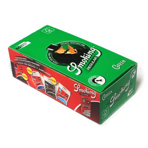 1 box - Smoking Green Regular size Cut Corners rolling paper - 50 x 60 papers
