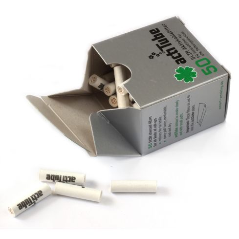 actiTube activated CHARCOAL slim filters 7mm for rolling x 50