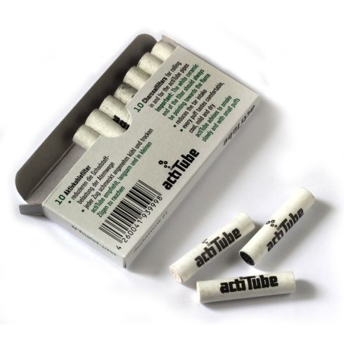 actiTube - activated CHARCOAL filters for rolling 9mm - 1 box = 250 filters