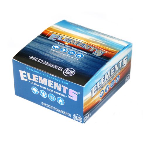 Elements Connoisseur Ultra thin Rice Papers King Size Slim + Tips - 1 box
