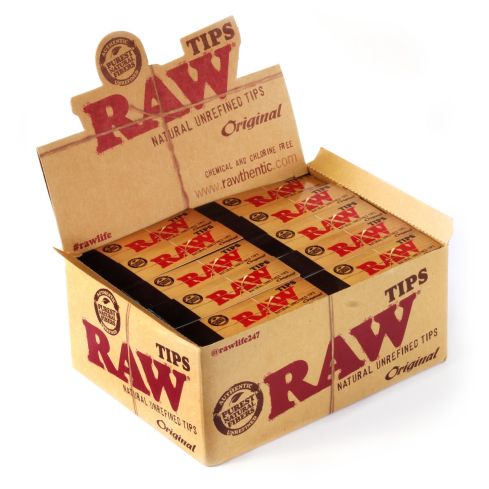 1 box - RAW Regular Filter tips Natural Unrefined - 50 x 50 tips