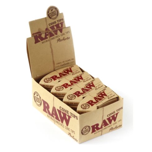 1 box - RAW Natural Rolling Cone Tips - 24 booklets