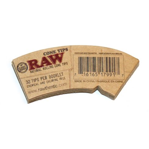 1 box - RAW Natural Rolling Cone Tips - 24 booklets