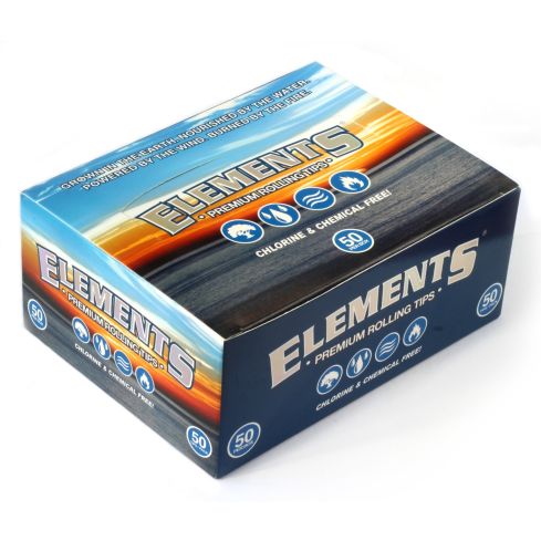 1 box - ELEMENTS Premium regular Rolling Filter tips - 50 booklets x 50 tips