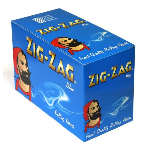 1 box ZIG-ZAG Blue Regular size 70mm Rolling paper - 100 booklets