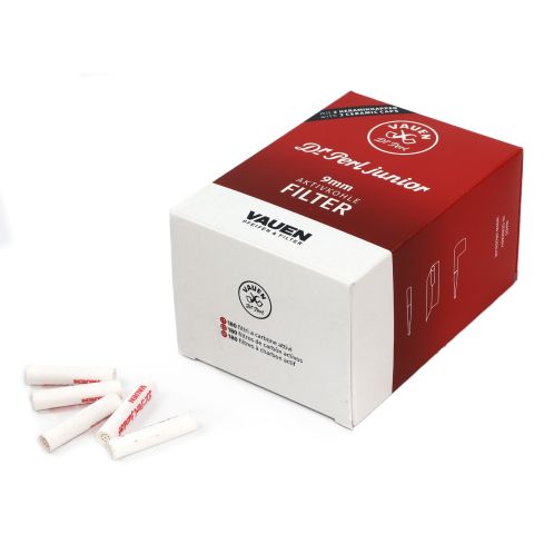 180 x 9mm Charcoal Pipe FILTERS VAUEN dr. Perl Junior