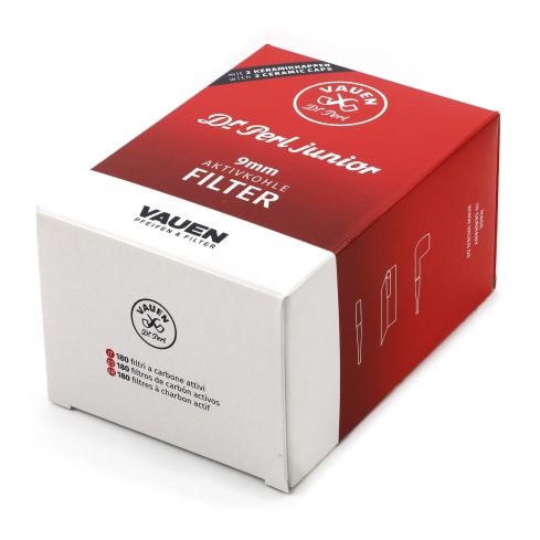 180 x 9mm Charcoal Pipe FILTERS VAUEN dr. Perl Junior