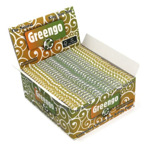 Greengo King Size Slim rolling paper x 50 booklets x 33 - total 1650 papers