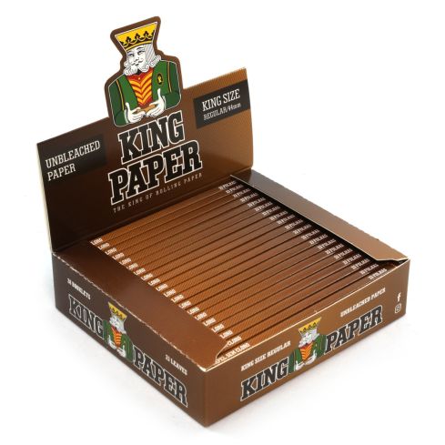 1 box - aLeda KING PAPER Unbleached Regular King Size 44mm x 20 booklets