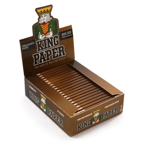 1 box - aLeda KING PAPER Regular Mini 1 1/4 size 44mm x 20 booklets - Unbleached