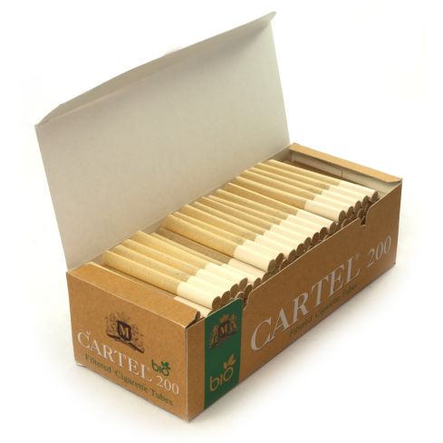 Cartel Bio unbleached filtered Cigarette tubes - 1 box with 200 tubes