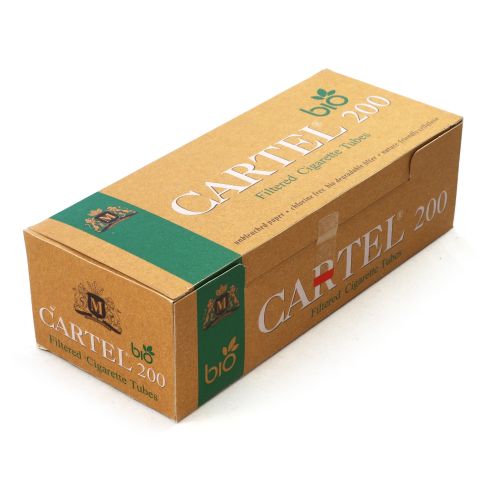 Cartel Bio unbleached filtered Cigarette tubes - 1 box with 200 tubes