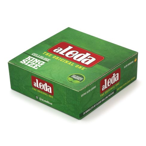 aLeda King Size clear Cellulose paper from Brazil - 1 box = 20 booklets