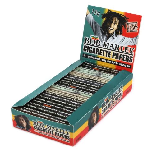 Bob Marley size 1 1/4 Rolling paper - 1 box = 1250 papers