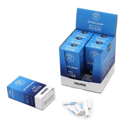 Vauen Dr. Perl Junior 6mm activated Charcoal filters - 6 packs x 30 filters