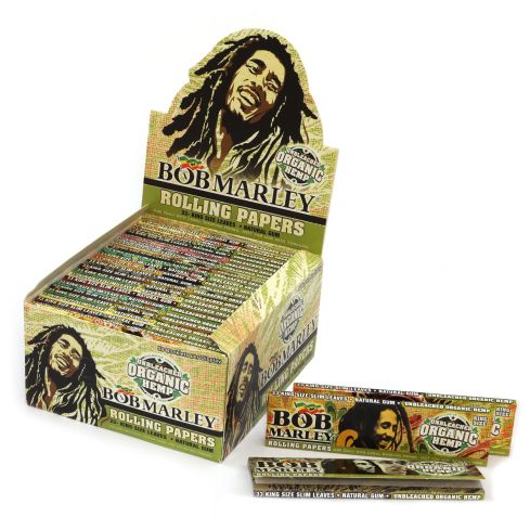 Bob Marley Unbleached Organic King size Rolling paper - 1 box = 1650 papers