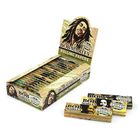 Bob Marley Unbleached Organic size 1 1/4 Rolling paper - 1 box = 1250 papers